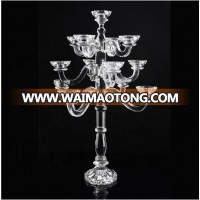 Tall wedding crystal candlestick glass k9 modern crystal candelabra