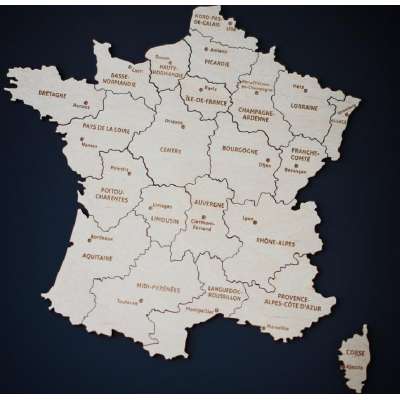 hot sale product France Magnetic Wooden Puzzle Map