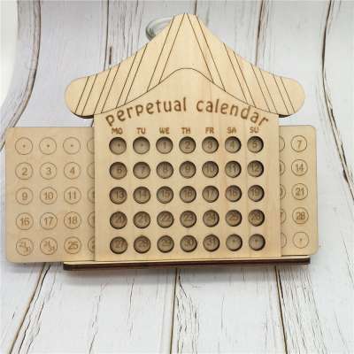 amazon top seller 2019 Home Calendar Wooden Perpetual Calendar